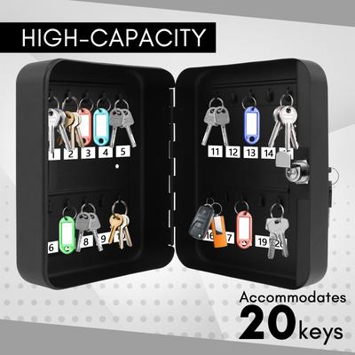 Key Box with Lock Key Cabinet 20 Key Hooks Wall Mount Key Storage Box Security Key Organizer for Car Dealer Property Manager Hot