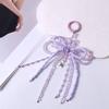 1Pc Diy Accessories Girl Alloy Bow Beaded Pendant Suitable For Phone Case Phone Chain Earphone Case Keychain Camera Chain