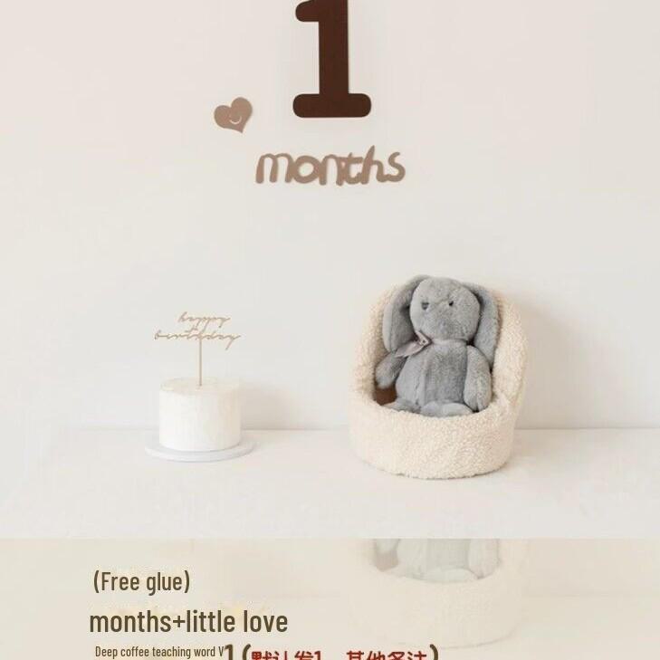 Minimalist Baby Photo Props for Milestones: Newborn, 100 Days, and First Birthday