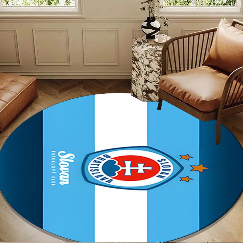 Slovakia's Bratislava Team Round mat, Anti-slip Circle Carpet Chair rug For livingroom,Bedroom, doormat home decor Gift Christmas Gifts