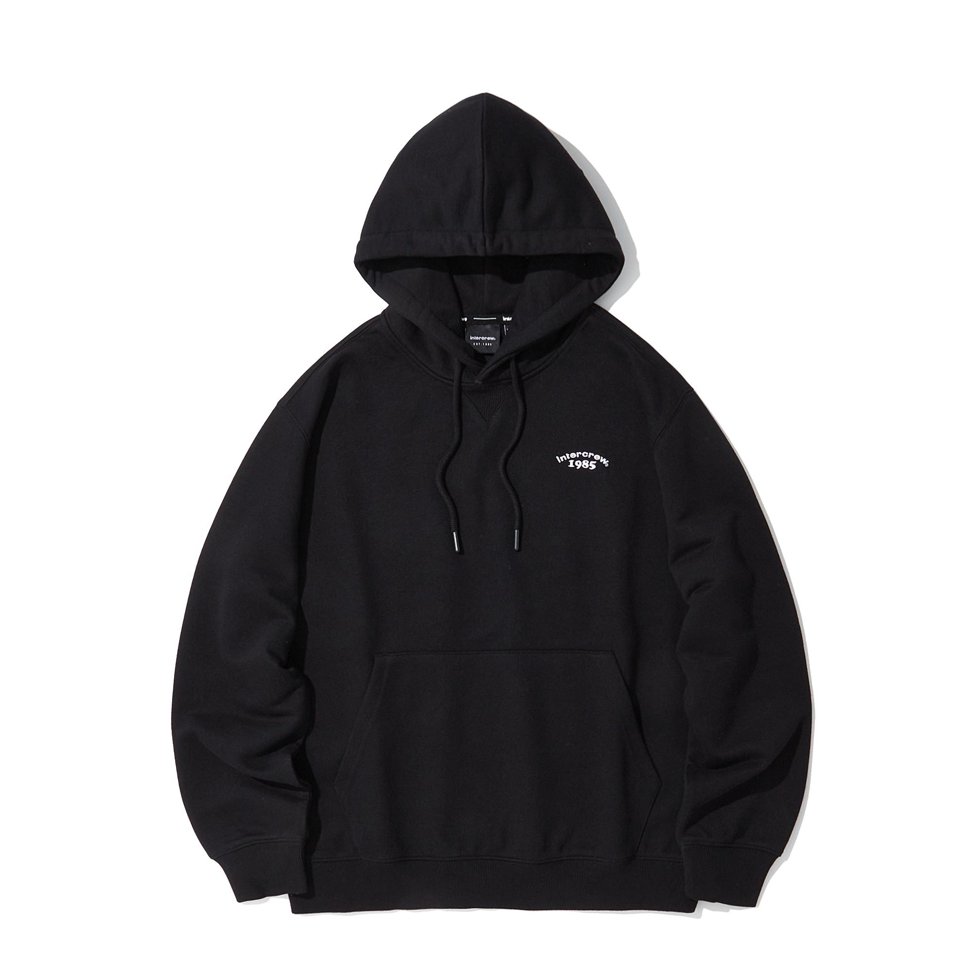 Intercrew Embroidered Logo Hooded Pullover Black Ity3Th33Gbk Black/Xs(85)