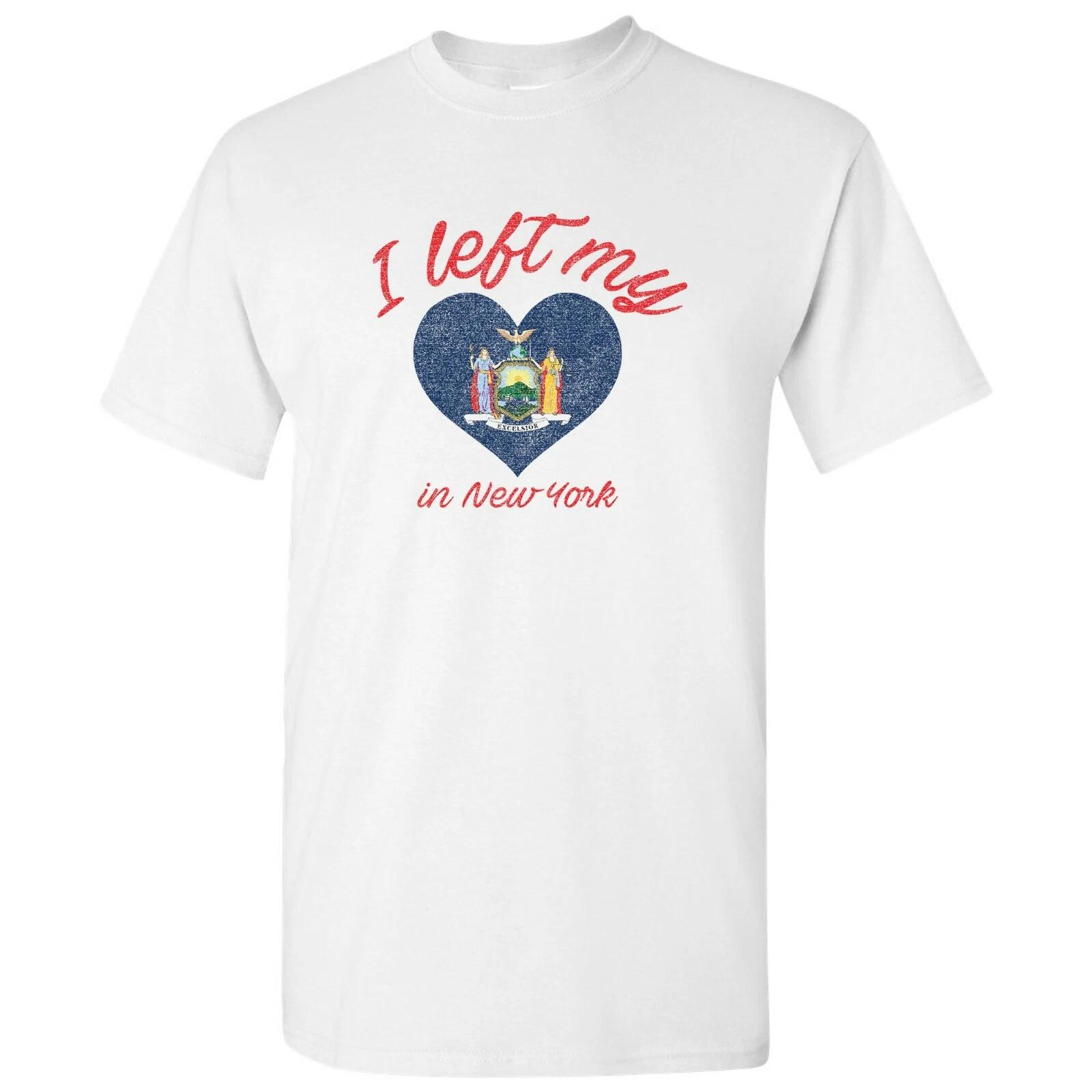 I Left My Heart In New York- Hometown Pride T-Shirt - White M
