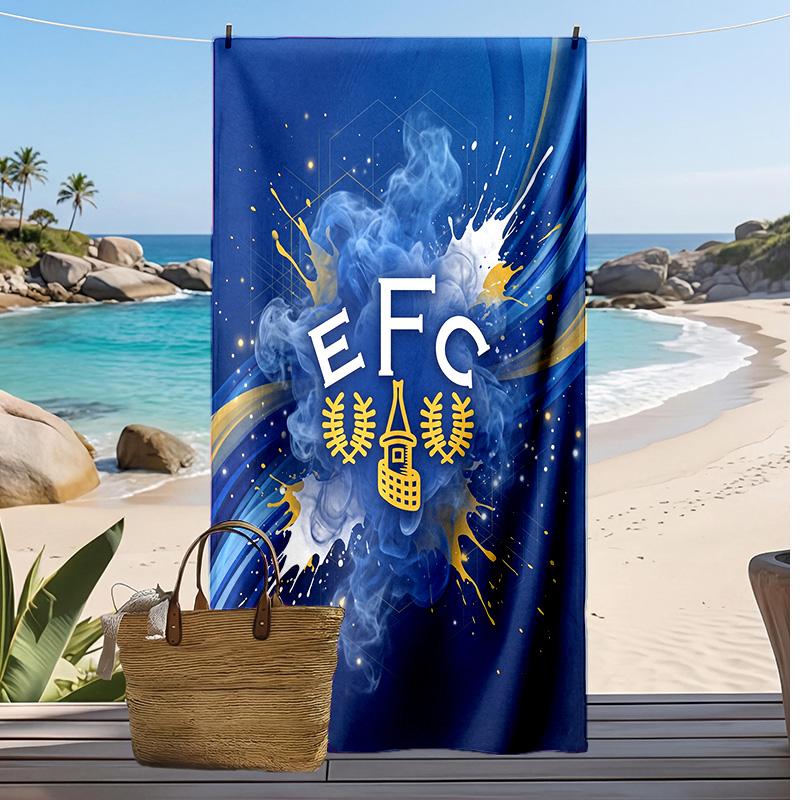 Asciugamano da Spiaggia con Stampa del Football Club Everton, Asciugamano Grande Morbido ad Asciugatura Rapida per Spiaggia Campeggio Nuoto