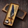 Pen Gift Boxed Dipped ink pen Fountain Pen with Ink Quill Feather Dip Pen with 5 Nib Set