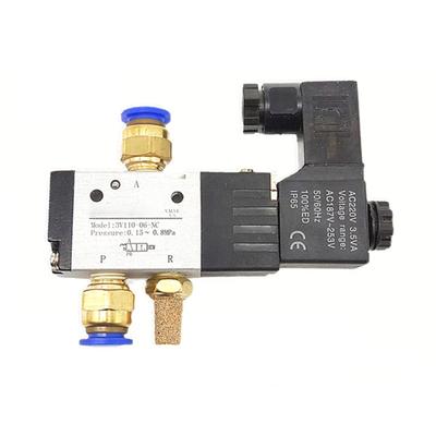 3V110-06 12V 1/8" Solenoid Valve 3 Way Pneumatic Air Control Valve Electric Gas Magnetic Valve Alumium Body