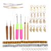 89pcs Metal Hair Rings Hair Braid Rings Dreadlocks Needle Crochet Hook Hair Tools