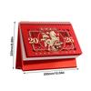 New Year festive Red 2026 Desktop Desk Calendar Standing Desktop Paper Calendar  Table Decorations