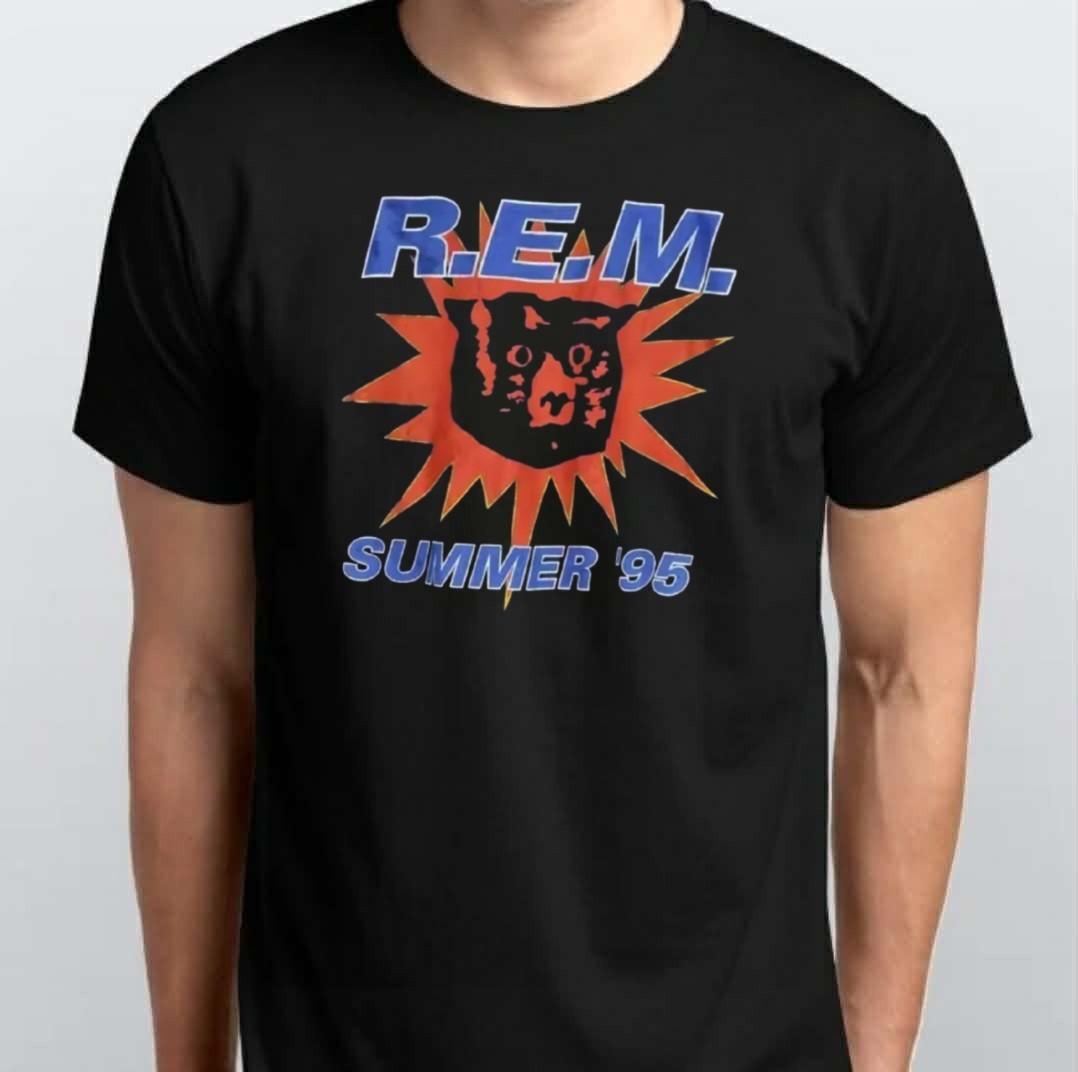 Vintage 90s R E M American Band Unisex T-SHIRT S M L XL XXL 3 4 XL Black White 3XL