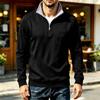 Men's Quarter-Zip Long Sleeve Sweatshirt Pullover for Casual Everyday Wear