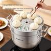 Chigo Stainless Steel Double-Layer Steamer Pot
