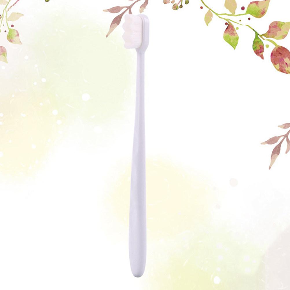 Soft Bristle Toothbrush Black Hair Black Handle Long Handle Oral Care Tool Ergonomic Anti-Slip Teeth Cleaning Micro-Nano Oral