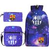 Student Backpack Set of 3 Star Player Print Oxford Cloth Bookbag Shoulder Bag Pencil Case Combo Large Capacity School Bag Gift for Teens
