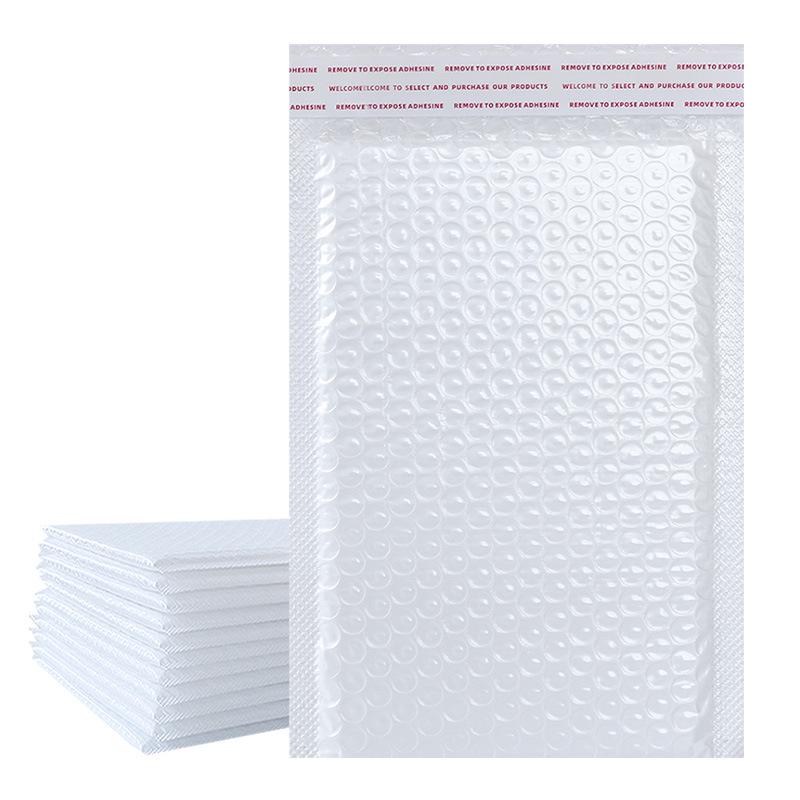 

White Pearlescent Bubble Envelope: Thick, Shockproof Foam Packaging for Clothing