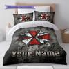 Name Custom Umbrella Corporation Pattern Bedding Set Quilt Cover Pillowcase Home Decor Gift (1 * Duvet Cover + 2 * Pillowcase, Without Core)