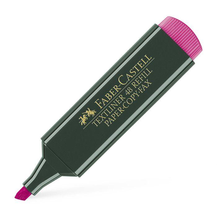 Highlighter Pen - Faber-Castell 48-28 Text Liner - Pink - Pack of 10