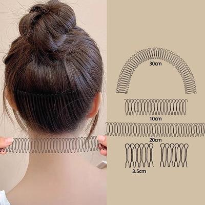 Damen Unsichtbare abgebrochene Haare Haarnadel Erwachsene Tiara Werkzeuge Rolle Kurve Nadel Pony Fixiert Einsteckkamm Professionelle Styling-Accessoires