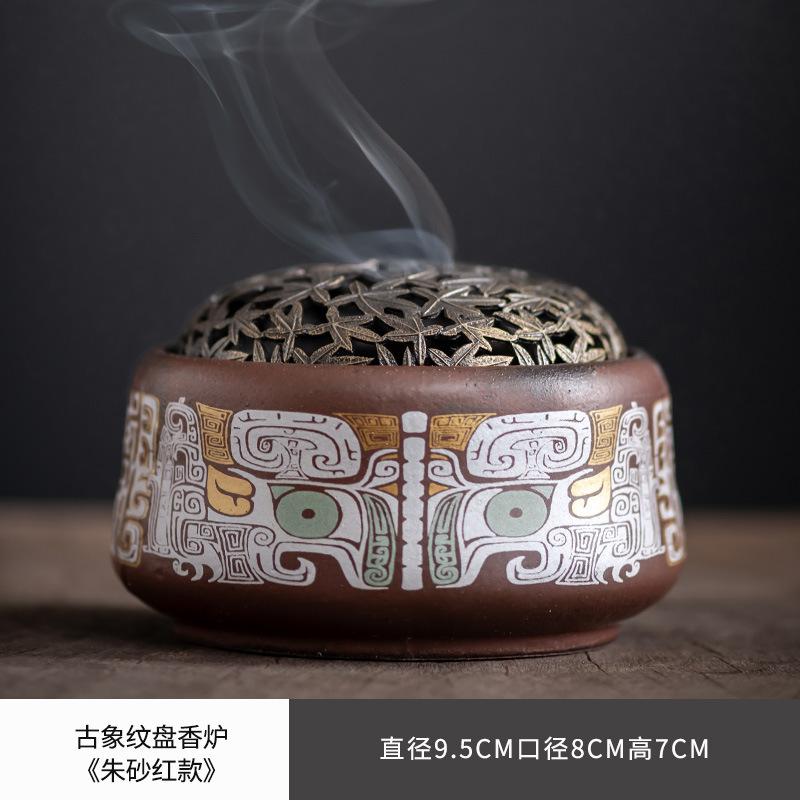 

Древний узор слона Тарелка Подставка для благовоний Бытовая Комнатная Подставка для маленьких благовоний из сандала Дзен Чайная комната Ароматерапевтическая печь