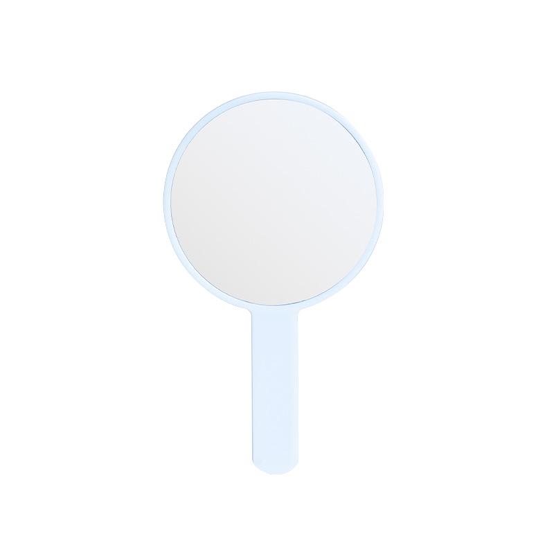 Round Handle Beauty Makeup Vanity Mirror - Portable Mini Handheld Mirror