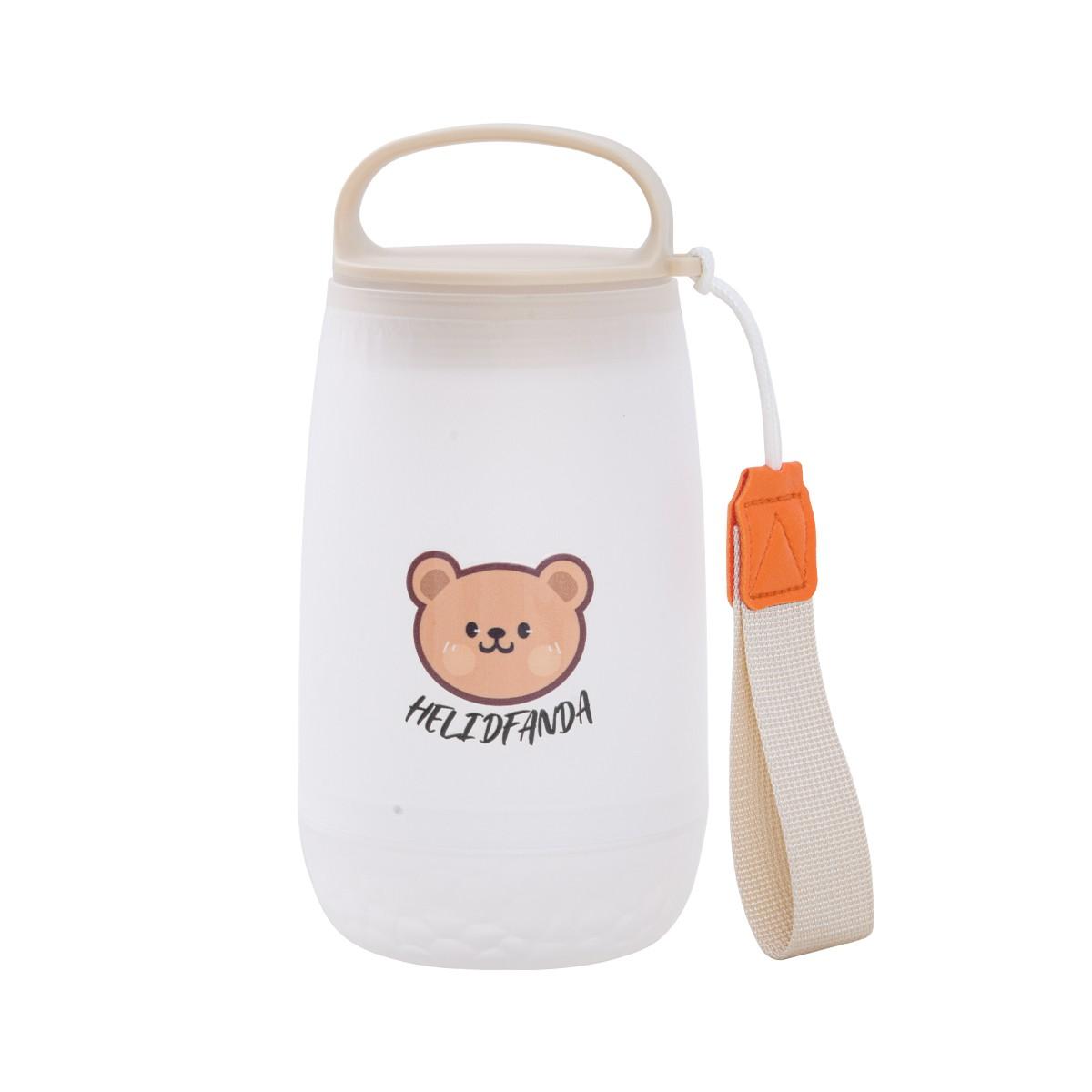 

Double Layer Plastic Water Bottle Tumbler With Handle & Rope Reusable Leak-proof Cold And Hot Drinking Cup For Kids Students 0.4L