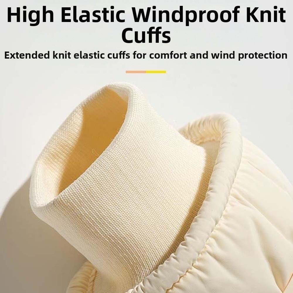 Oxford Cloth Plush Thickened Gloves Coral Fleece Unisex Windproof Gloves  Cycling