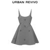 UR 2025 Autumn Diamond Embellished A-Line Dress