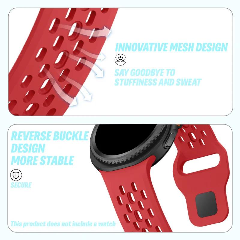 BUSKOZ Silicone straps for Samsung Galaxy Watch 8 Strap 40/44mm Sport Bracelet correa Watch 8classic 46mm wristband Accessories