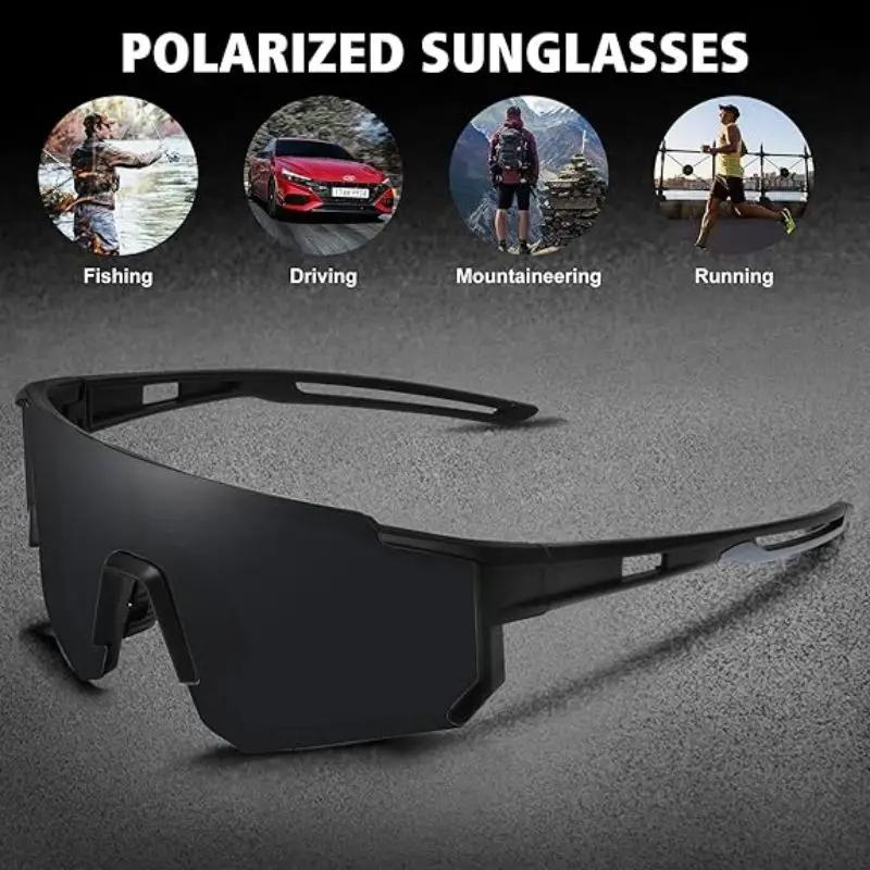 New Outdoor Riding Sunglasses One-piece Bicycle Windscreen 9815 European and American MEN'S Sports Sunglasses