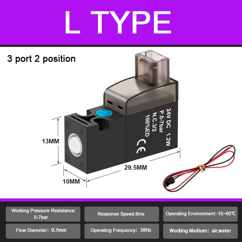 Mini Pneumatic Valve With Low Power Consumption High-frequency Micro Solenoid Valve 2-position 3-way Vacuum Pneumatic Valve