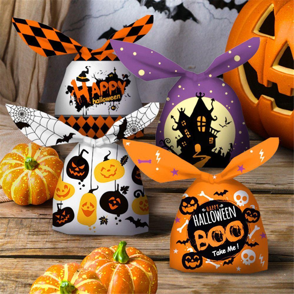Party Supplies Halloween Decoration Cookie Bag Baking Packaging Rabbit Ear Halloween Candy Bags