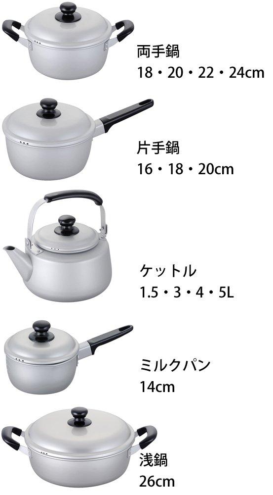 Hokuriku Aluminum Anodized Femina Saucepan, 18cm, AKTG002