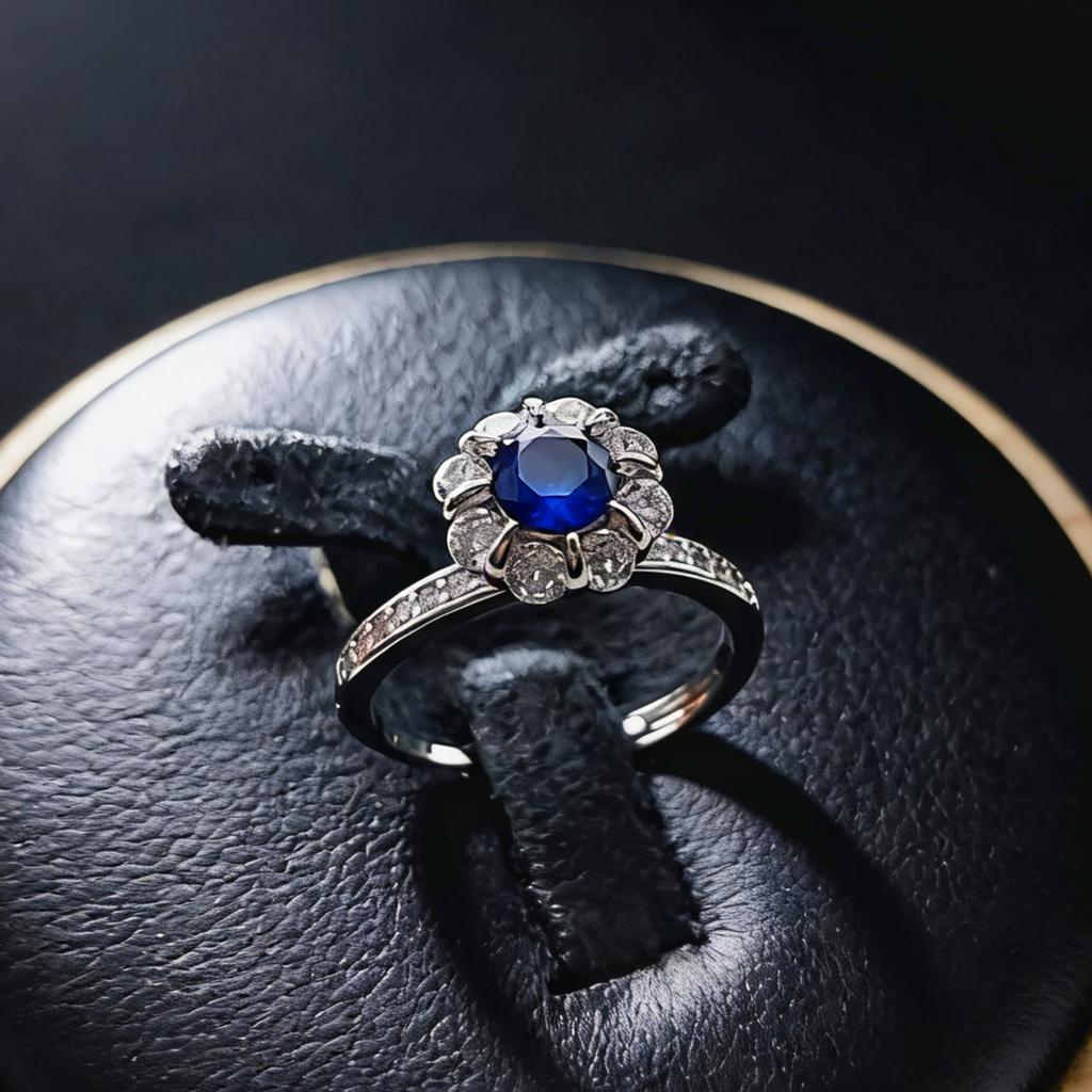 Jewelry Cultivation Ruby Sapphire Bloom Flower Ring Hollow Red Corundum Bouquet Ring