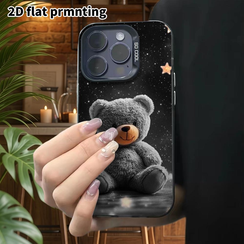 Phone Case: 2D Flat, Fits iPhone 18, 17, 16, 15, 14, 13, 12Pro, Plush Little Bear, Perfect Holiday Gift for Christmas and Halloween