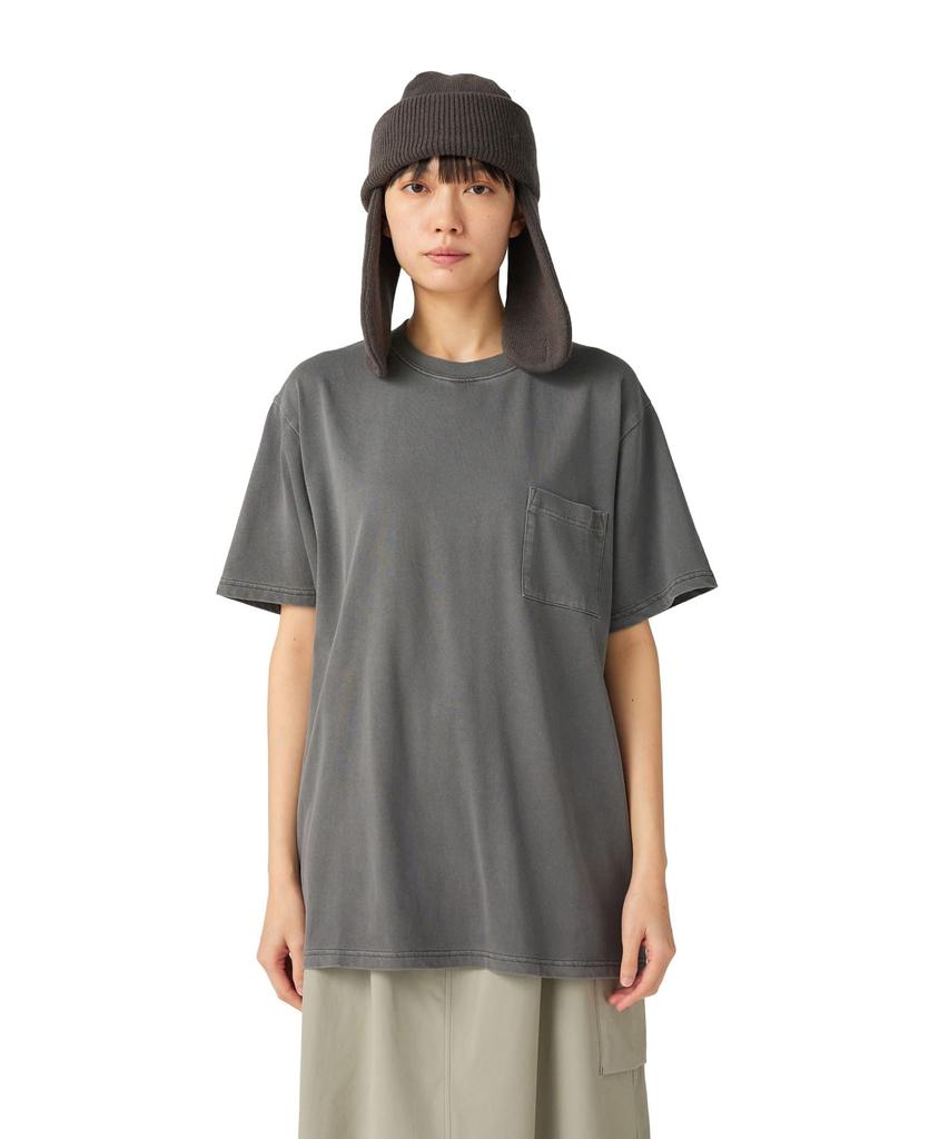 Snow Peak Garment Dyed Short and Medium T-Shirt TS-25AU011, Sleeve, Men's Women's, Charcoal,