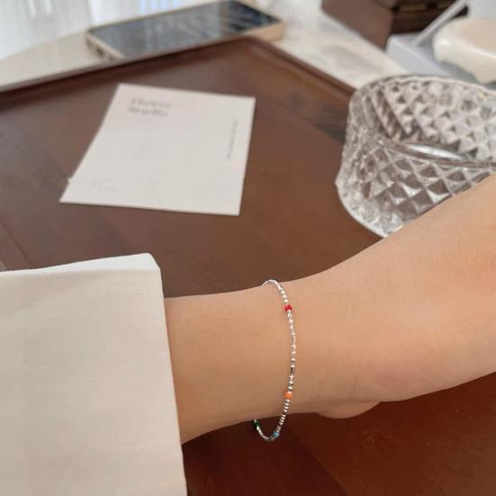 Women Necklace Multicolor Beads Adjustable Length Choker Necklace Versatile Layered Look Bracelet Weddings Parties Jewelry Accessories