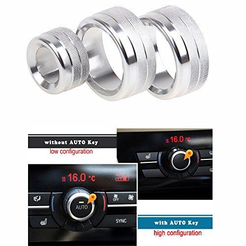 Eaglerich 3PCS/Lot Car Air Conditioning Dial Cover Switch Cover Knob Cover Adjustment Ring Air Conditioning Knob Audio Circle Trim Decorative Rin