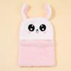 Winter Cartoon Rabbit Coral Velvet Cap Plush Balaclava Kids Caps Double Fleece Baby Scarf Hat Children