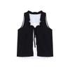 Age-Reducing Lace Stitching Sleeveless Vest Loose False Two Pieces