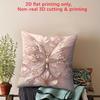 Pink Butterfly Pearl Throw Pillow Cover Zippered Single Side Pattern Pillowcases Sofa Car Decoration Elegant Floral Aesthetic