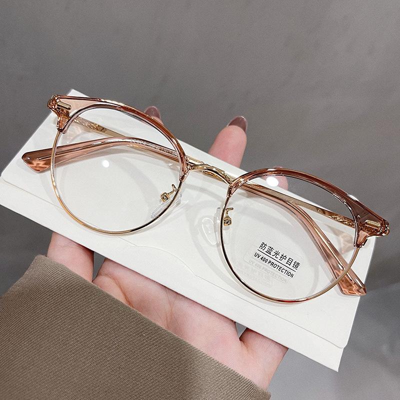 

Rivets Decoration Men Glasses Frame Rimless Material Glasses Woman Blue Light Blocking Women S Eyeglasses