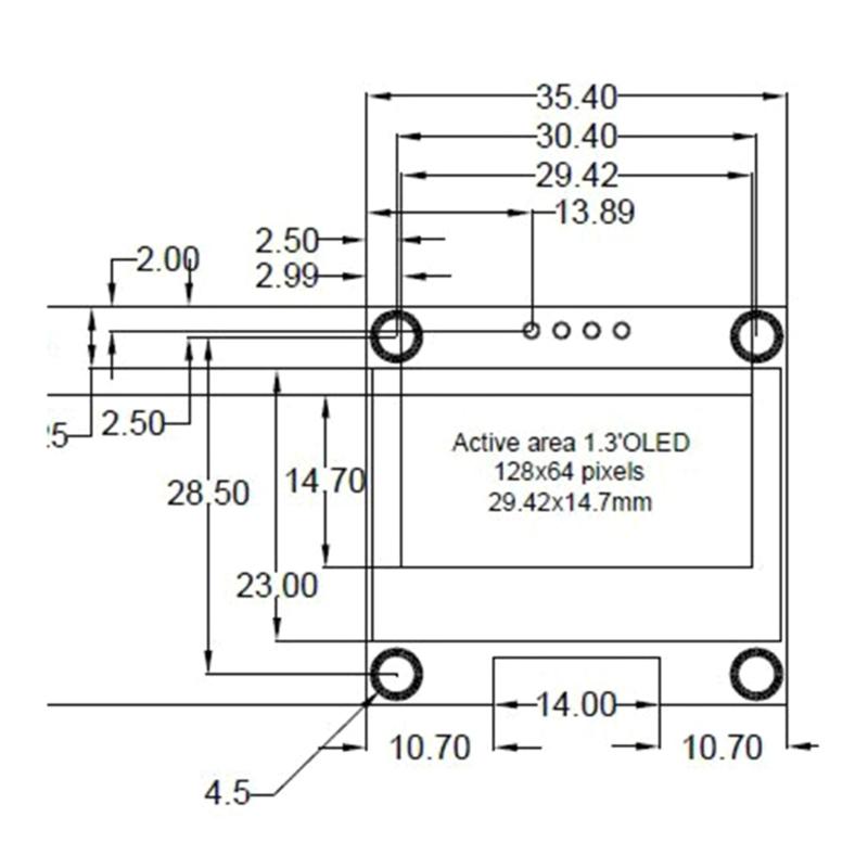1.3inch Screen LCD Module With 4Pin GND Interfaces SPI I2C Communication For Electronics Projects