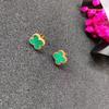Mode Vier-Leaf Clover frauen Ohrringe Titan Stahl Ohrringe Edelstahl Ohrringe Tun Nicht Verlieren Farbe Personalisierte Ohrringe