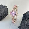 Ladies Classic Quartz Watch Embedded Rhinestone Bracelet Wristwatch