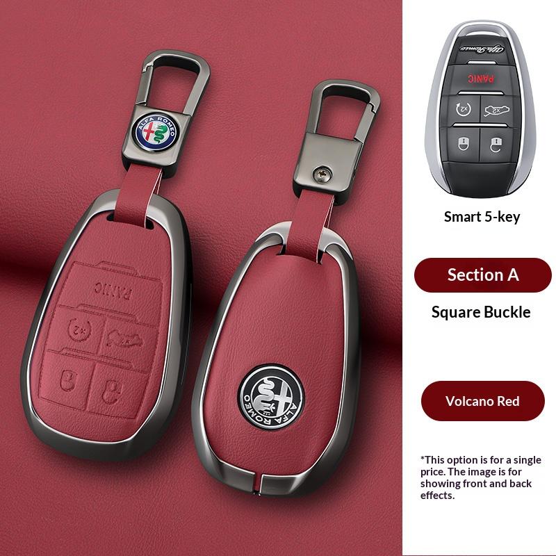 Car Remote Key Case Cover Shell Protector Keyless For Alfa Romeo Giulia 2015 +Stelvio 2016+ Spider Etcetera Car Key Bag Keychain wnp522