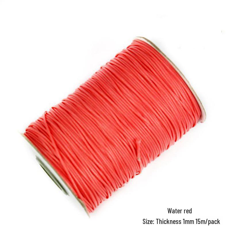 15m 1mm Korean Waxed Cord Faux Leather for DIY Bracelets & Necklaces