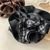 Vintage Plaid Scrunchies Large Hair Tie for Women Aesthetic Casual Weekend Look Fashion Hair Accessory