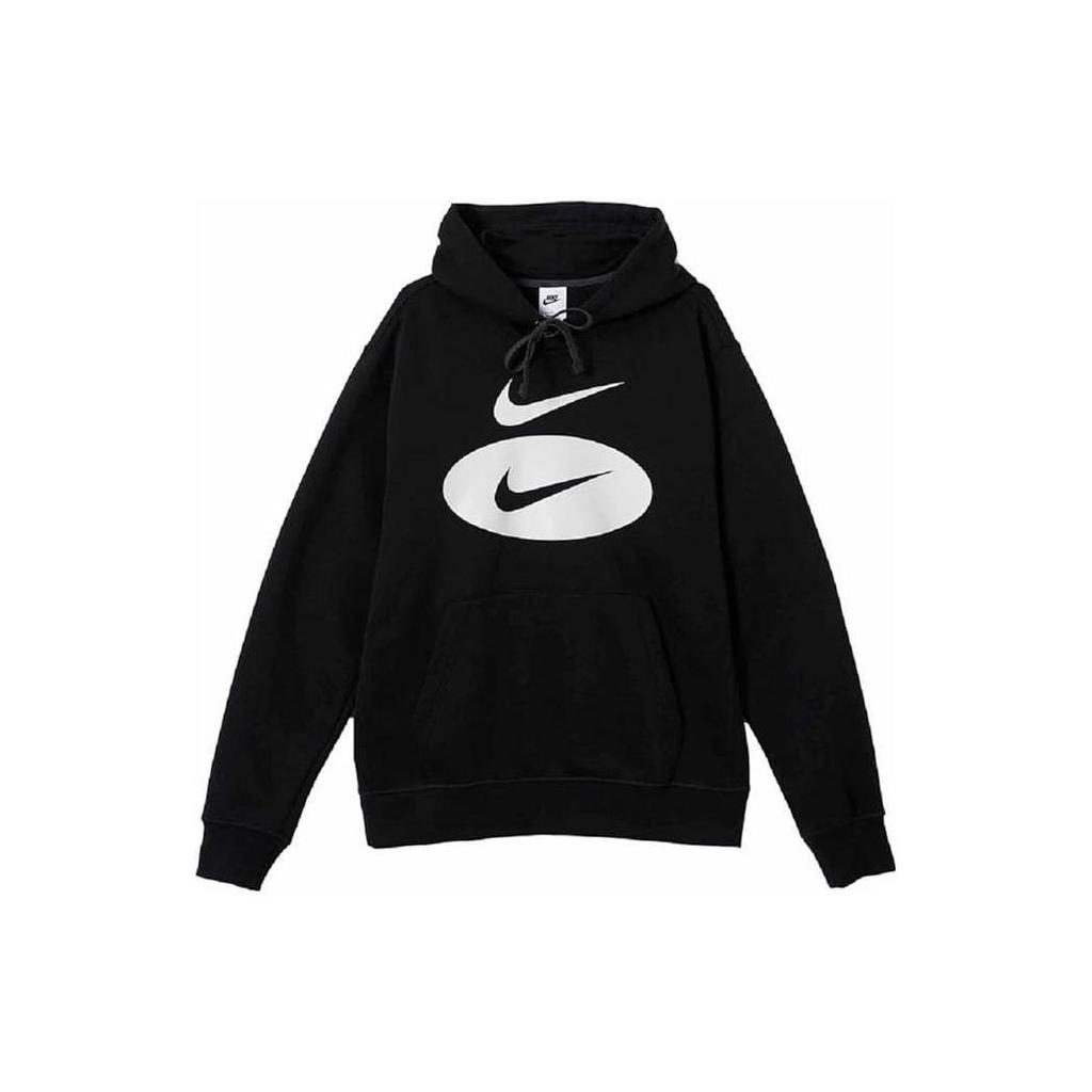 Nike Loose Fit Logo Print Long Sleeve Hoodie Men Hoodies Black DM5459-010