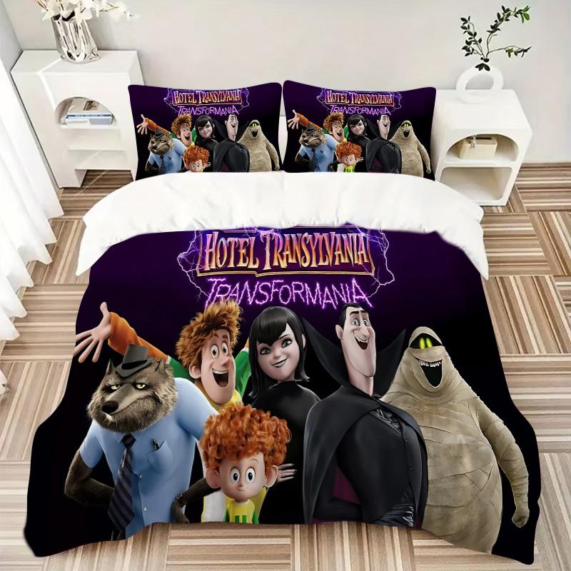 Hotel Transylvania Transformania Adventure Print 3Pcs Bedding Setduvet Cover With 2 Bedropillowcase Home Birthday Gift