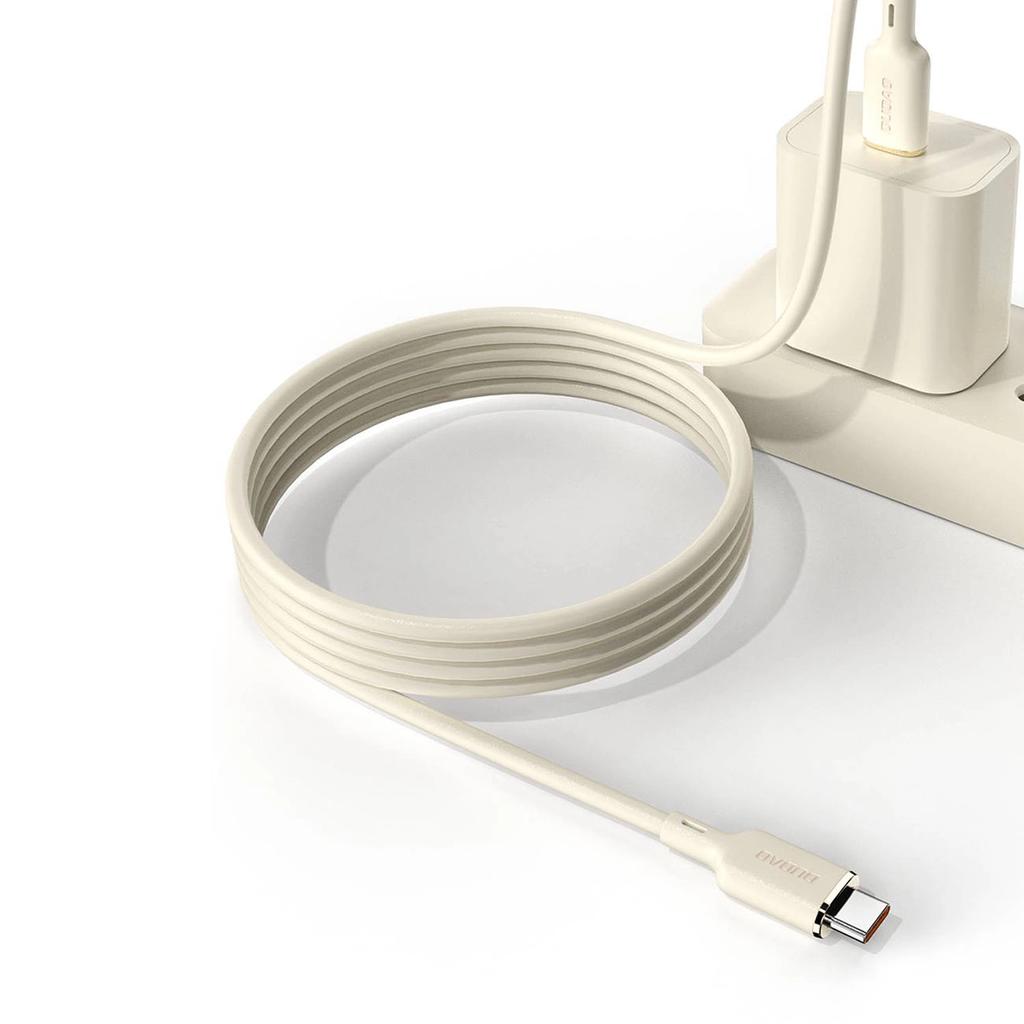 Kabel Dudao L7Sc Usb-A - Usb-C 5A 1M - Beżowy