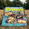 Popeye's Strength Displayed Blanket Flannel Throw for Sofa, Indoor, Camping, Living Room, Office, Chair, And Bed Soft Birthday Gift