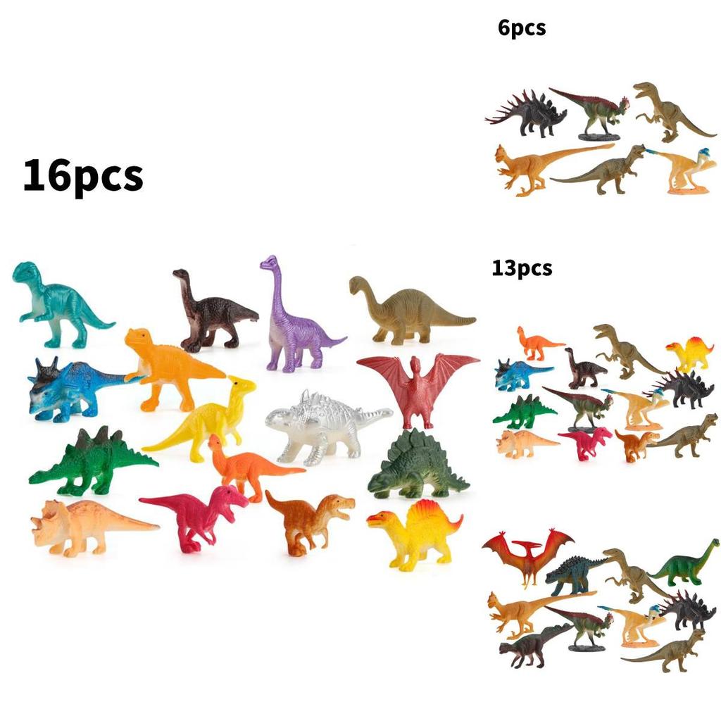 Dinosaur Static Figures Pack With Durable Plastic Material For Gift And Play